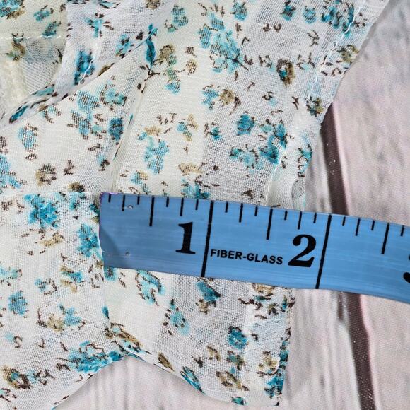 Judith March Floral Halter Back Zip‎ Flowy Romper M - Picture 9 of 9